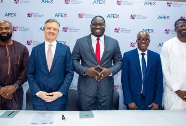 Afex Group Ceo Ayodeji Balogun Bii Chief Executive Officer Nick Odonohoe And Others At The Signing Announcement 768x424