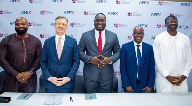 Afex Group Ceo Ayodeji Balogun Bii Chief Executive Officer Nick Odonohoe And Others At The Signing Announcement 768x424