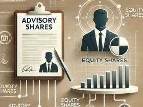 Dall·e 2024 11 04 20.01.11 A Professional Image Illustrating A Comparison Between Advisory Shares And Equity Shares In A Business Context. On The Left Side, Represent Advisory S